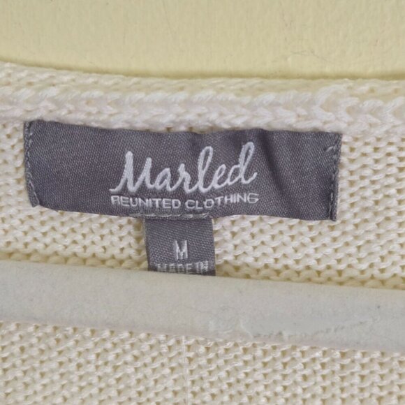 Marled Reunited Clothing NWT Red White Blue Love Sweater Size M - Picture 5 of 6